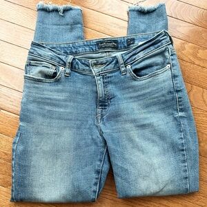Lucky Brand Blue Ankle Cropped Lolita Jeans with Slim Fit size 4